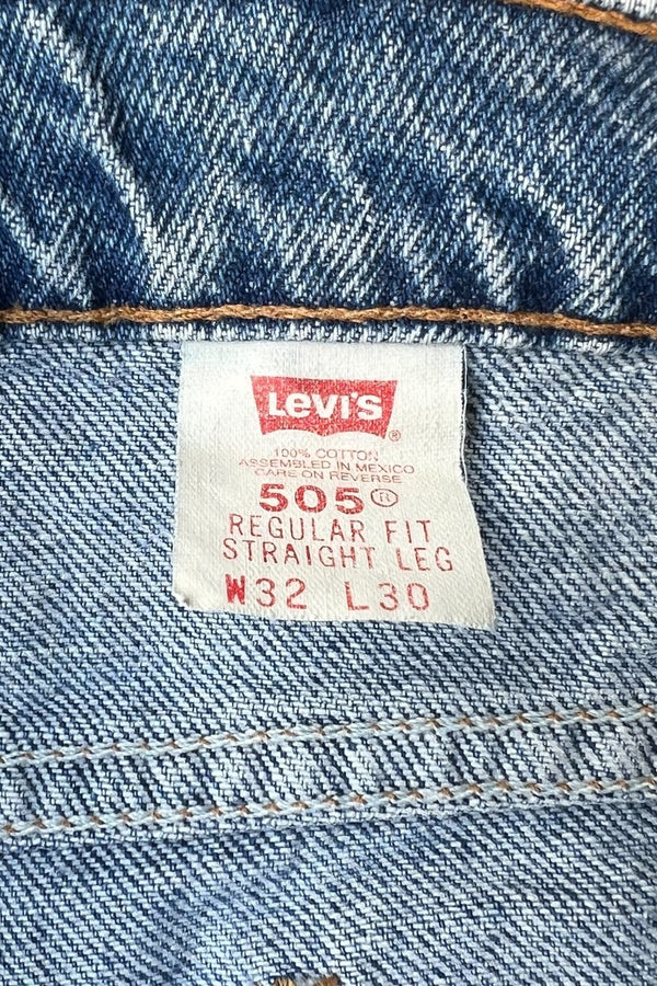 MADE IN MEXICO 94'S ORANGE TAB 505 DENIM PANTS / INDIGO [SIZE: 32 USED]
