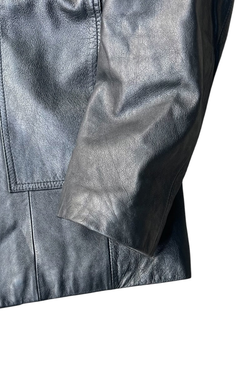 90'S-Y2K EARLY 00'S LEATHER JACKET / BLACK [SIZE: L USED]