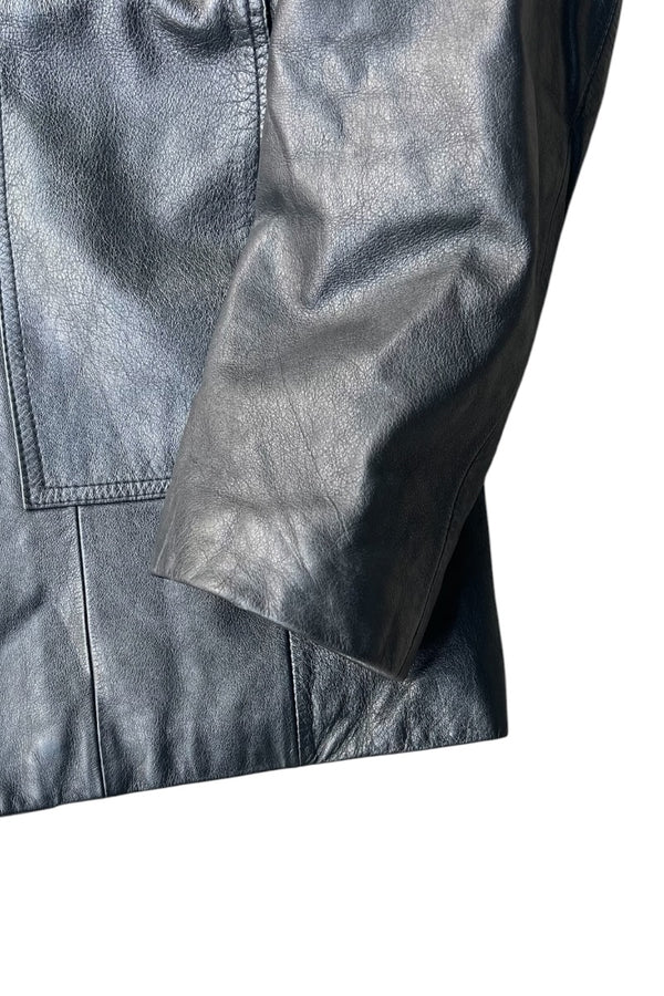 90'S-Y2K EARLY 00'S LEATHER JACKET / BLACK [SIZE: L USED]