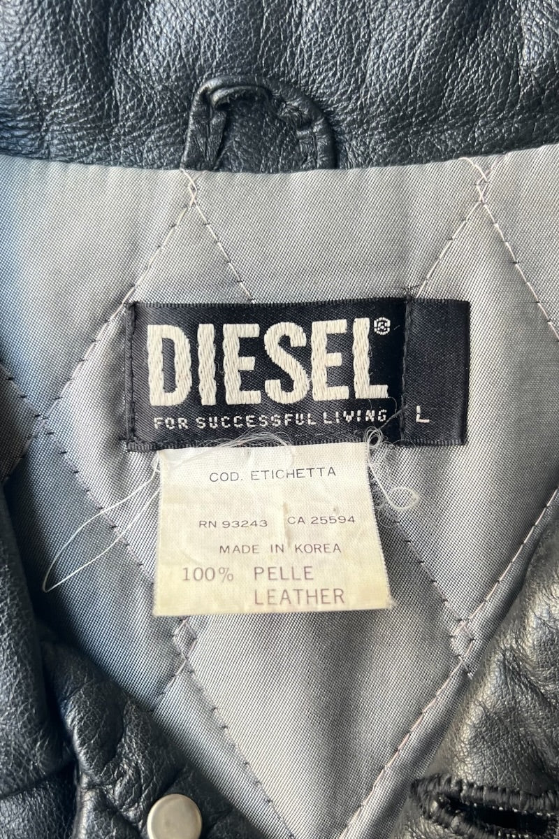 90'S-Y2K EARLY 00'S LEATHER JACKET / BLACK [SIZE: L USED]