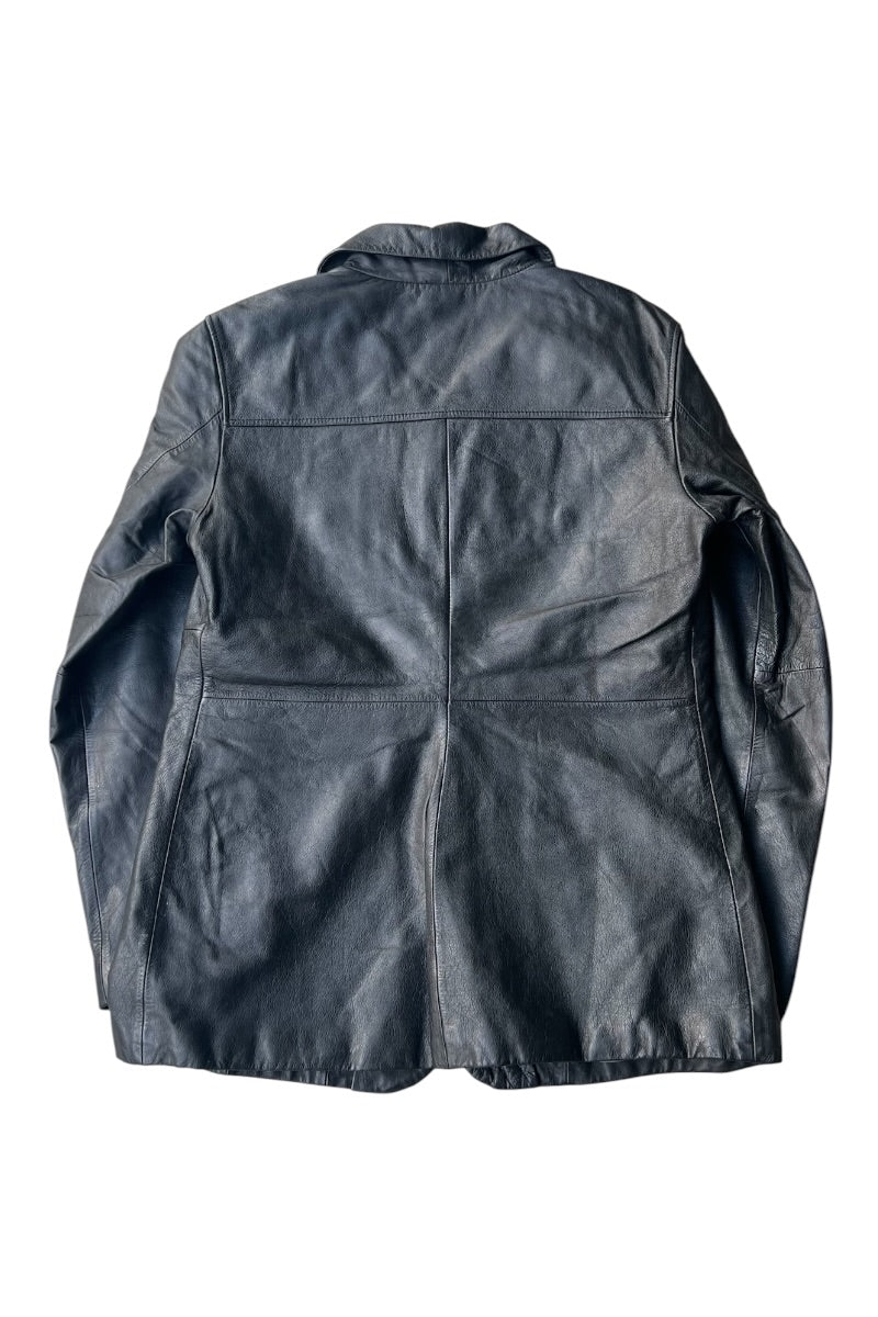90'S-Y2K EARLY 00'S LEATHER JACKET / BLACK [SIZE: L USED]