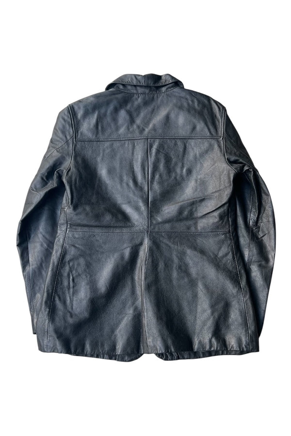 90'S-Y2K EARLY 00'S LEATHER JACKET / BLACK [SIZE: L USED]