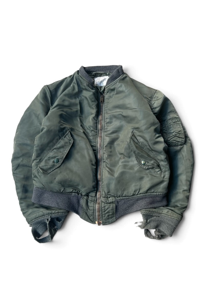 MADE IN USA 88'S AIR FORCE MA-1 JACKET ALPHA INDUSTRIES, INC グランドクルー後期仕様 / KHAKI [SIZE: S USED]
