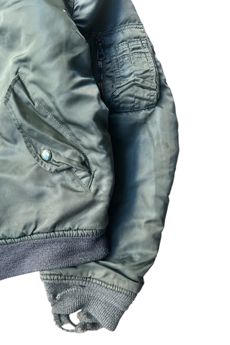 MADE IN USA 88'S AIR FORCE MA-1 JACKET ALPHA INDUSTRIES, INC グランドクルー後期仕様 / KHAKI [SIZE: S USED]