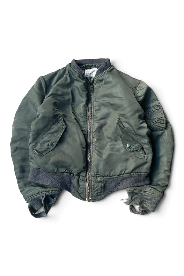 MADE IN USA 88'S AIR FORCE MA-1 JACKET ALPHA INDUSTRIES, INC グランドクルー後期仕様 / KHAKI [SIZE: S USED]