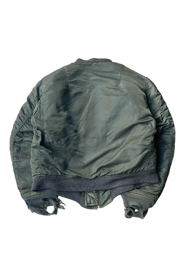 MADE IN USA 88'S AIR FORCE MA-1 JACKET ALPHA INDUSTRIES, INC グランドクルー後期仕様 / KHAKI [SIZE: S USED]