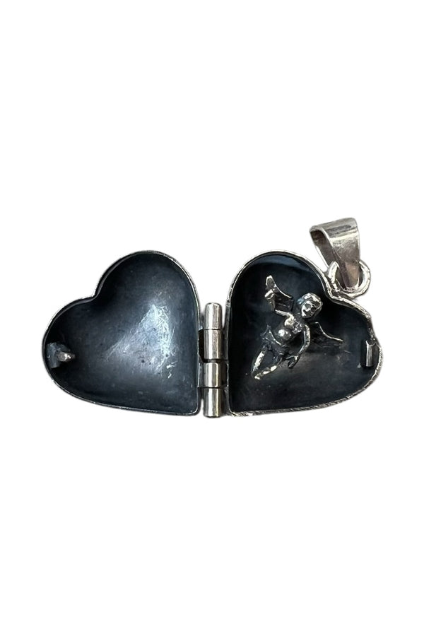 925 SILVER HEART LOCKET PENDANT / SILVER [SIZE: ONE SIZE USED]