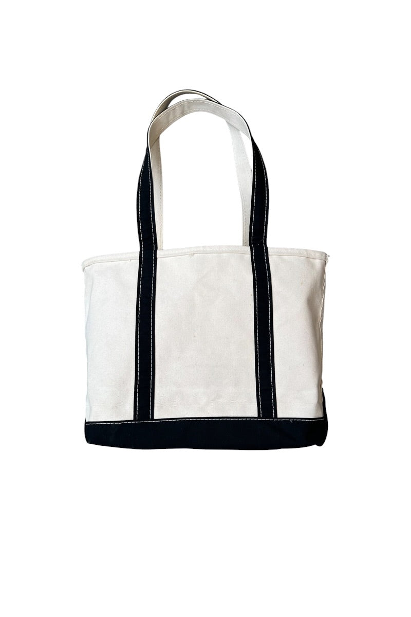 MADE IN USA 90'S BOAT AND TOTE BAG B.O.N.E. / BLACK [SIZE: M USED]
