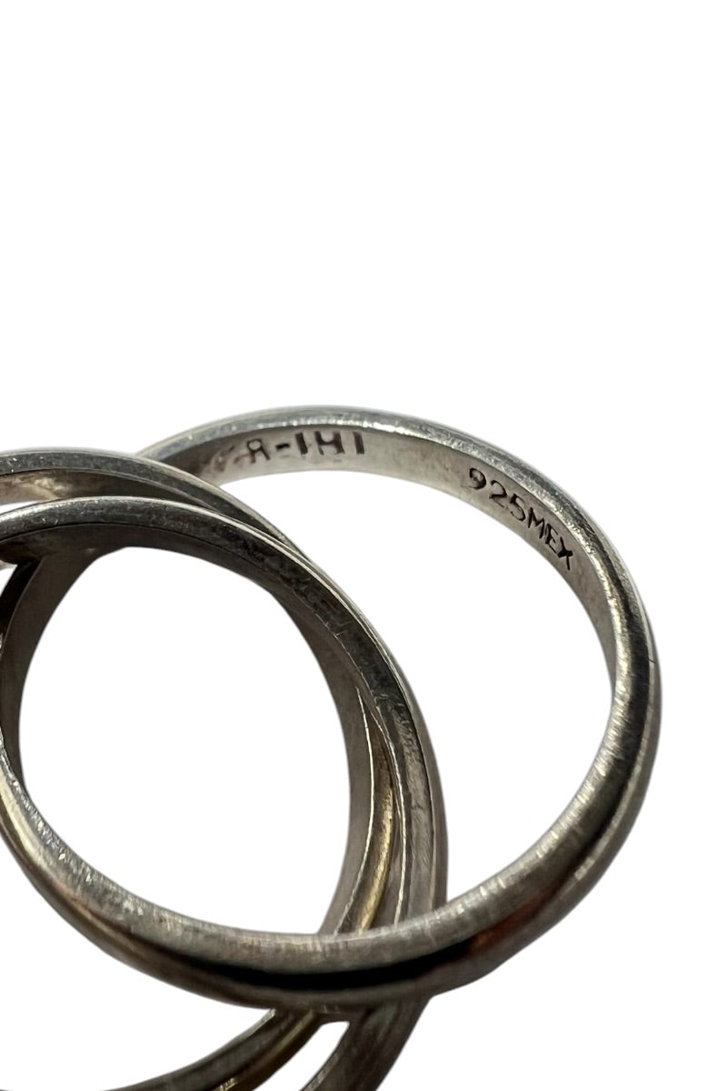 925 SILVER 3 RINGS / SILVER [SIZE: 14号相当 USED]