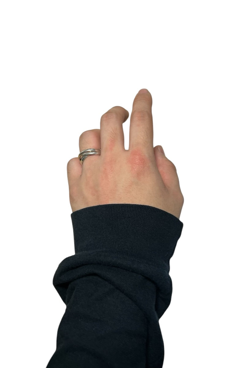 925 SILVER 3 RINGS / SILVER [SIZE: 14号相当 USED]