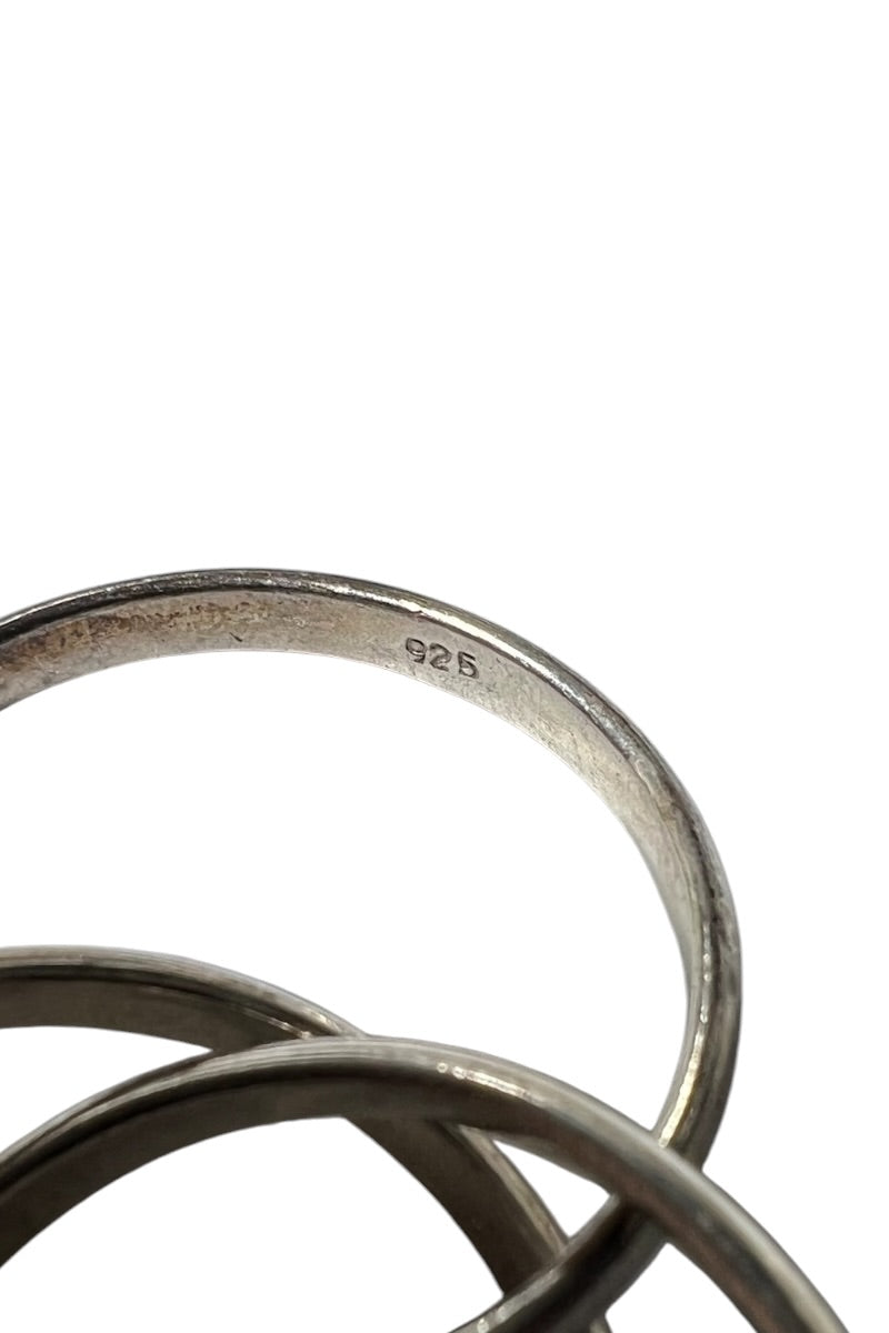 925 SILVER 3 RINGS / SILVER [SIZE: 29号相当 USED]