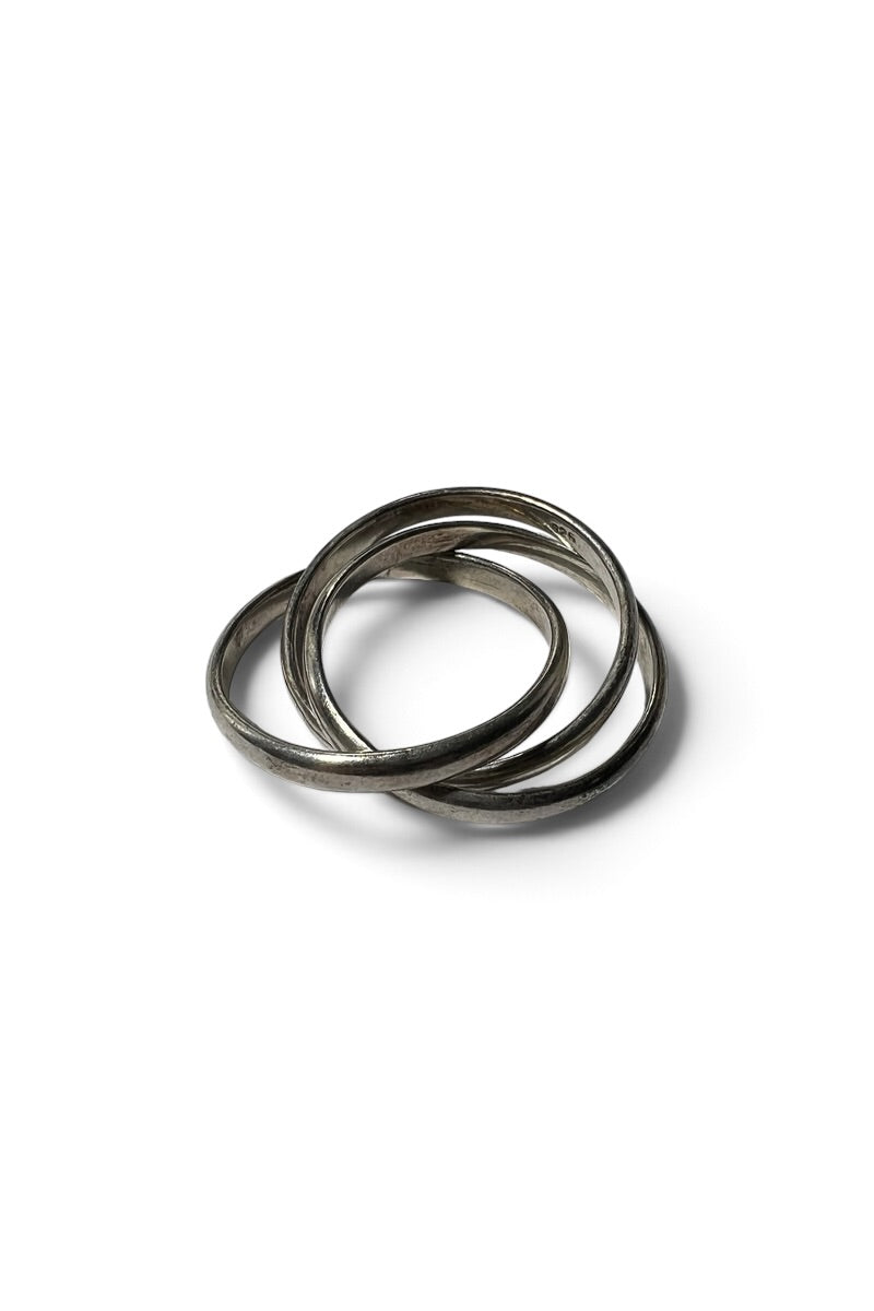 925 SILVER 3 RINGS / SILVER [SIZE: 29号相当 USED]