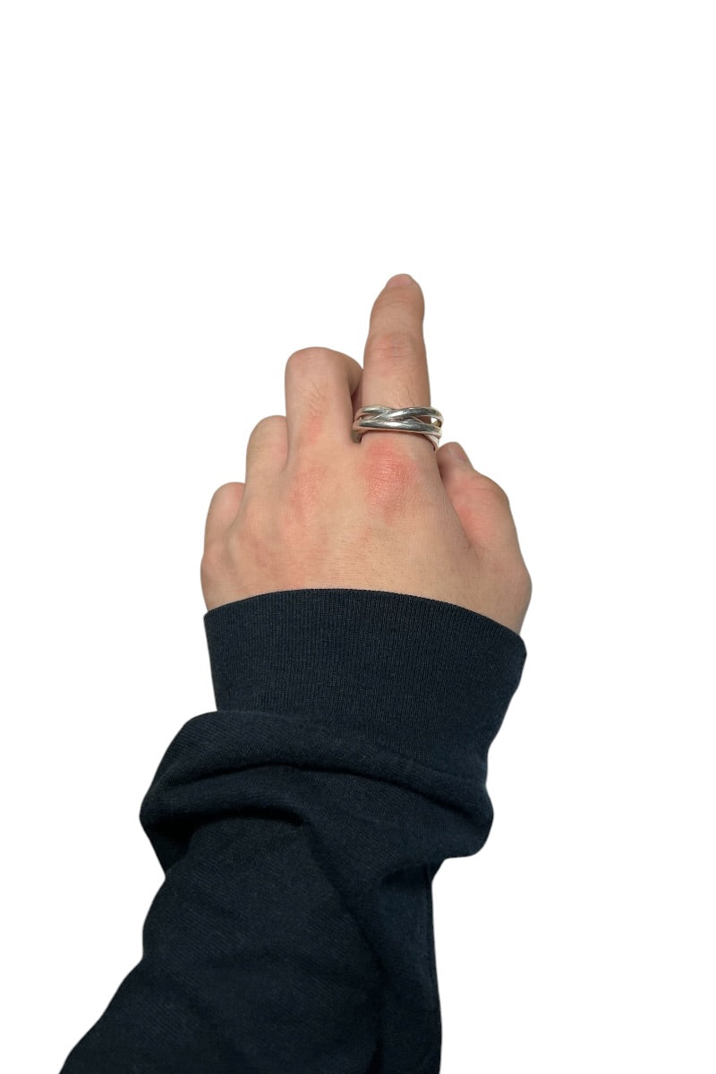 925 SILVER 3 RINGS / SILVER [SIZE: 29号相当 USED]