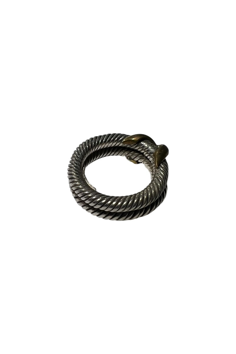 MADE IN MEXICO 925 SILVER RING W/BRASS / SILVER [SIZE: 9号相当 USED]