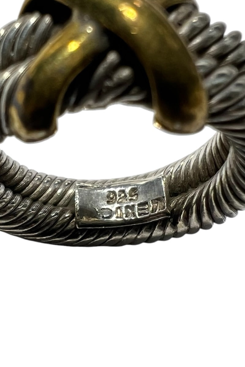 MADE IN MEXICO 925 SILVER RING W/BRASS / SILVER [SIZE: 9号相当 USED]