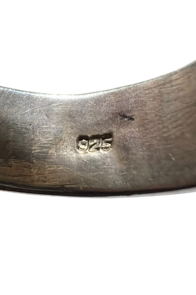 925 SILVER PEACE SIGN RING / SILVER [SIZE: 23号相当 USED]