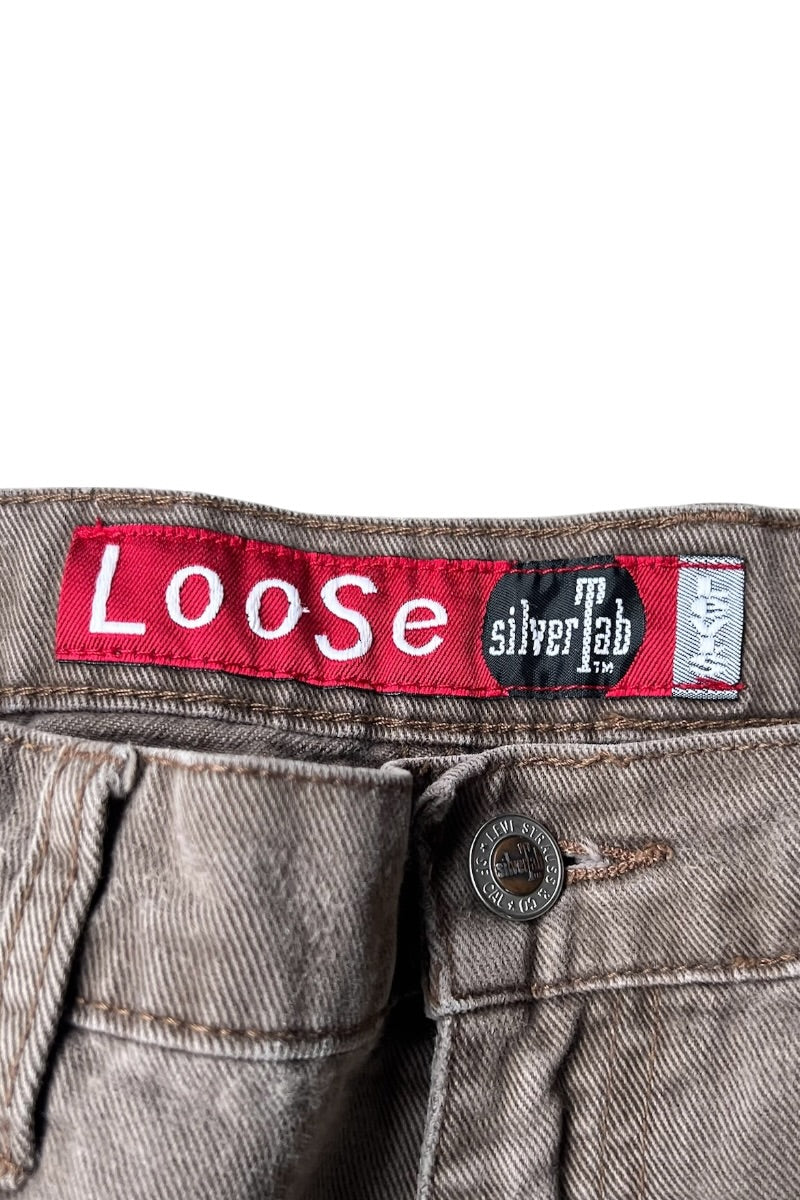 90'S LOOSE DENIM PANT / BROWN [SIZE: 34 USED]