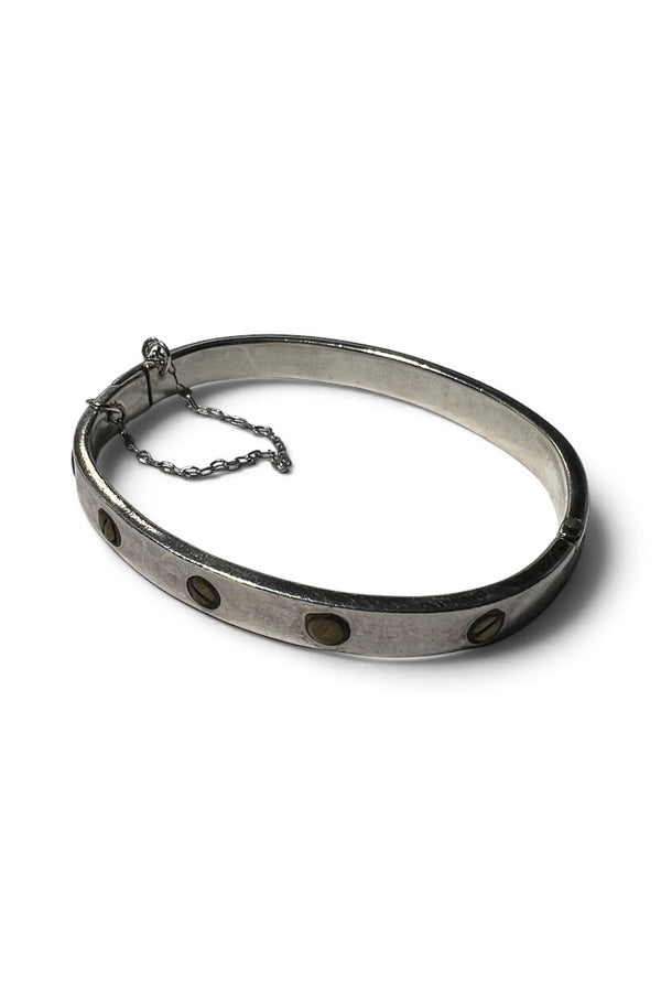 MADE IN MEXICO 925 SILVER BANGLE W/BRASS / SILVER [SIZE: ONE SIZE USED]