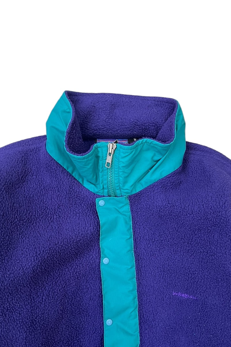 MADE IN USA 90'S HALF-ZIP SNAP-T FLEECE JACKET / PURPLE [SIZE: S USED]