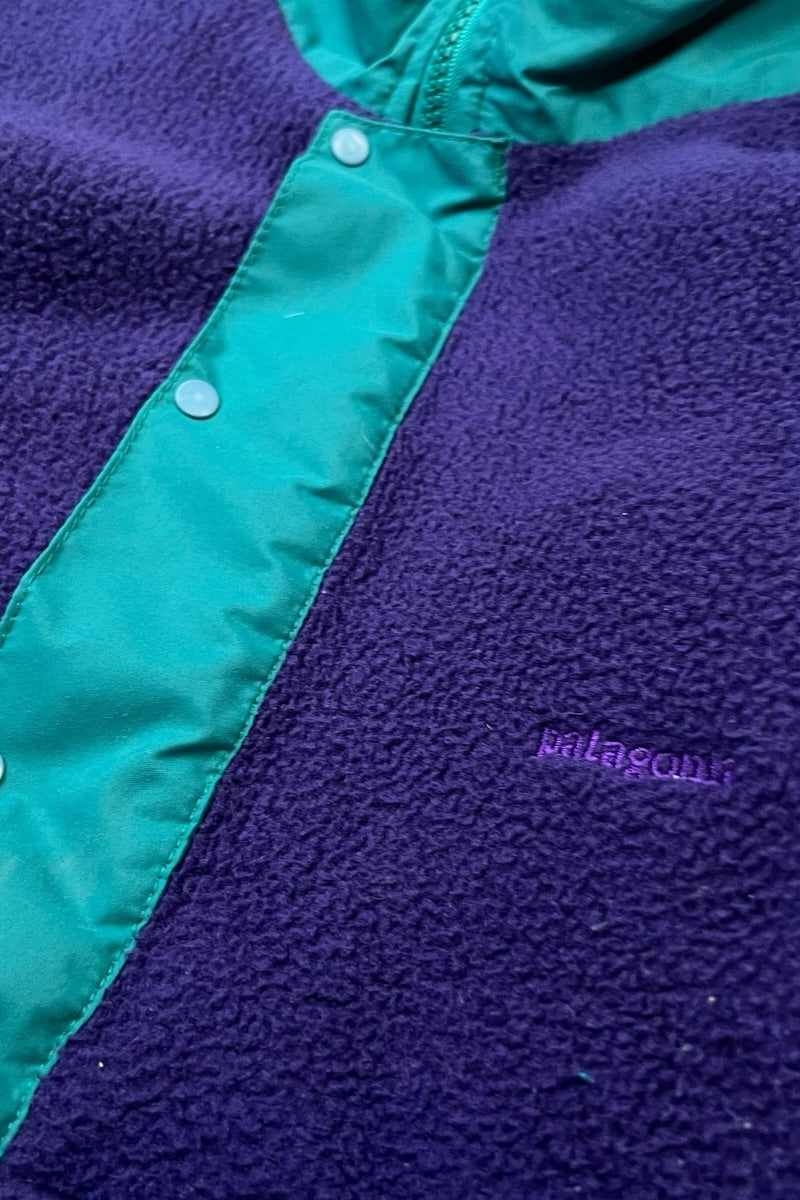 MADE IN USA 90'S HALF-ZIP SNAP-T FLEECE JACKET / PURPLE [SIZE: S USED]