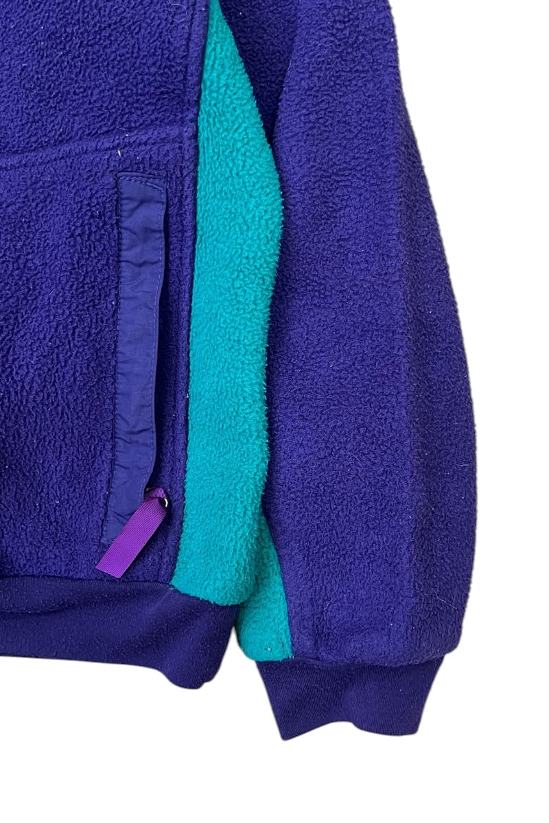 MADE IN USA 90'S HALF-ZIP SNAP-T FLEECE JACKET / PURPLE [SIZE: S USED]