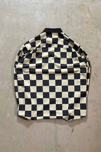 90'S L/S BLOCK PLAID SHIRT / CHECK [SIZE:L USED]
