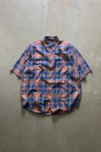 90'S S/S CHECK SHIRT / MULTI [SIZE: L USED]