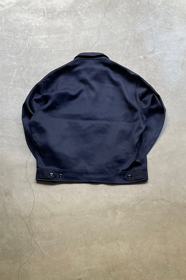 50'S-60'S MILITARY ZIP JACKET / NAVY [SIZE: M equivalent, USED]