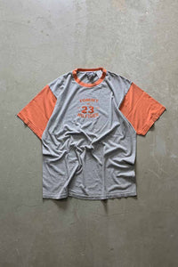 MADE IN MEXICO 90'S RINGER T-SHIRT / GRAY / ORANGE [SIZE: XL USED]