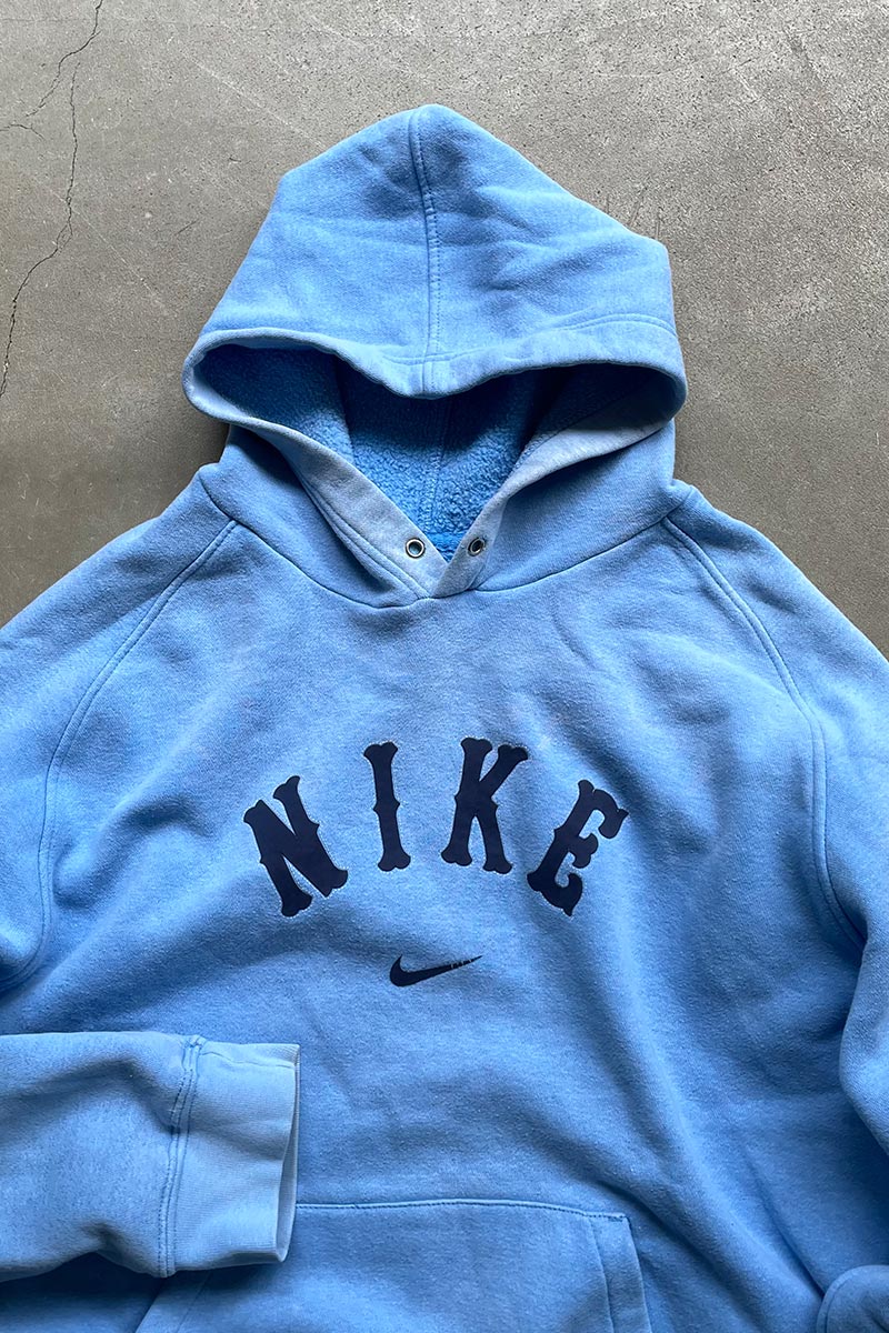 Y2K EARLY 00'S SWEAT HOODIE / BLUE [SIZE: L USED]
