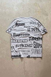 20AW ALL OVER PRINT LOGO T-SHIRTS / GRAY [SIZE: M USED]