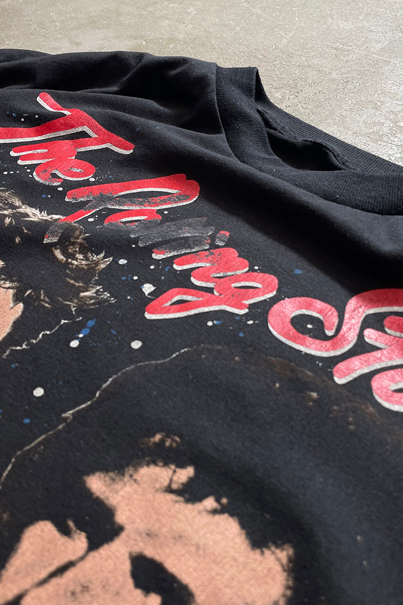 89'S THE ROLLING STONES STEEL WHEELS BAND T-SHIRT / BLACK [SIZE: L USED]