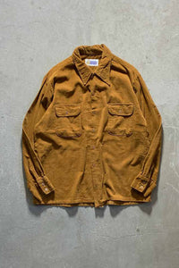 70'S-80'S L/S CORDUROY SHIRT / BEIGE [SIZE: L USED]