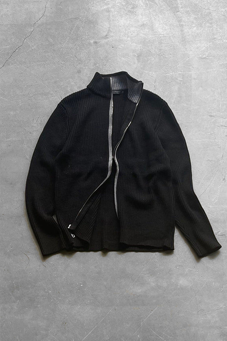 MADE IN ITALY 90'S DRIVERS KNIT SEWATER / BLACK	 [SIZE: M USED]