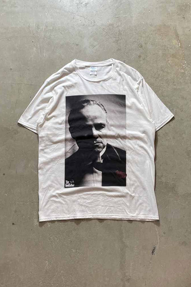 GODFATHER MOVIE T-SHIRT / WHITE [SIZE: L USED]