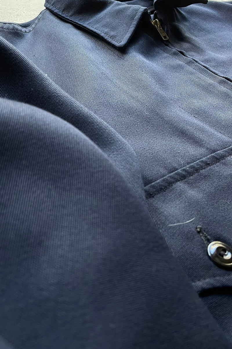 50'S-60'S MILITARY ZIP JACKET / NAVY [SIZE: M equivalent, USED]