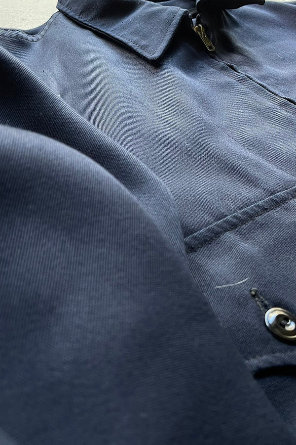 50'S-60'S MILITARY ZIP JACKET / NAVY [SIZE: M equivalent, USED]