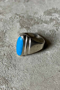 925 SILVER RING W/TURQUOISE [SIZE: 21号相当 USED]