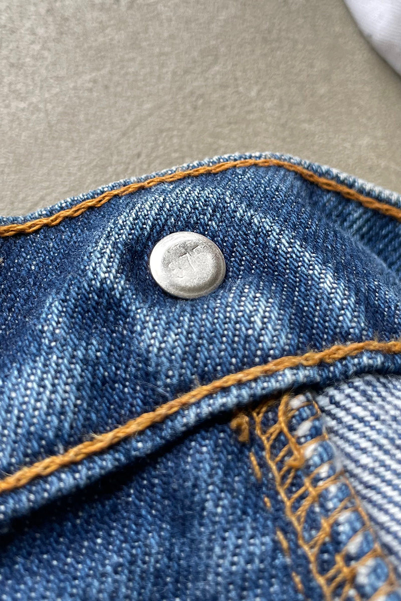 MADE IN USA 80'S 505 DENIM PANTS ORANGE TAB / INDIGO [SIZE: 34 USED]