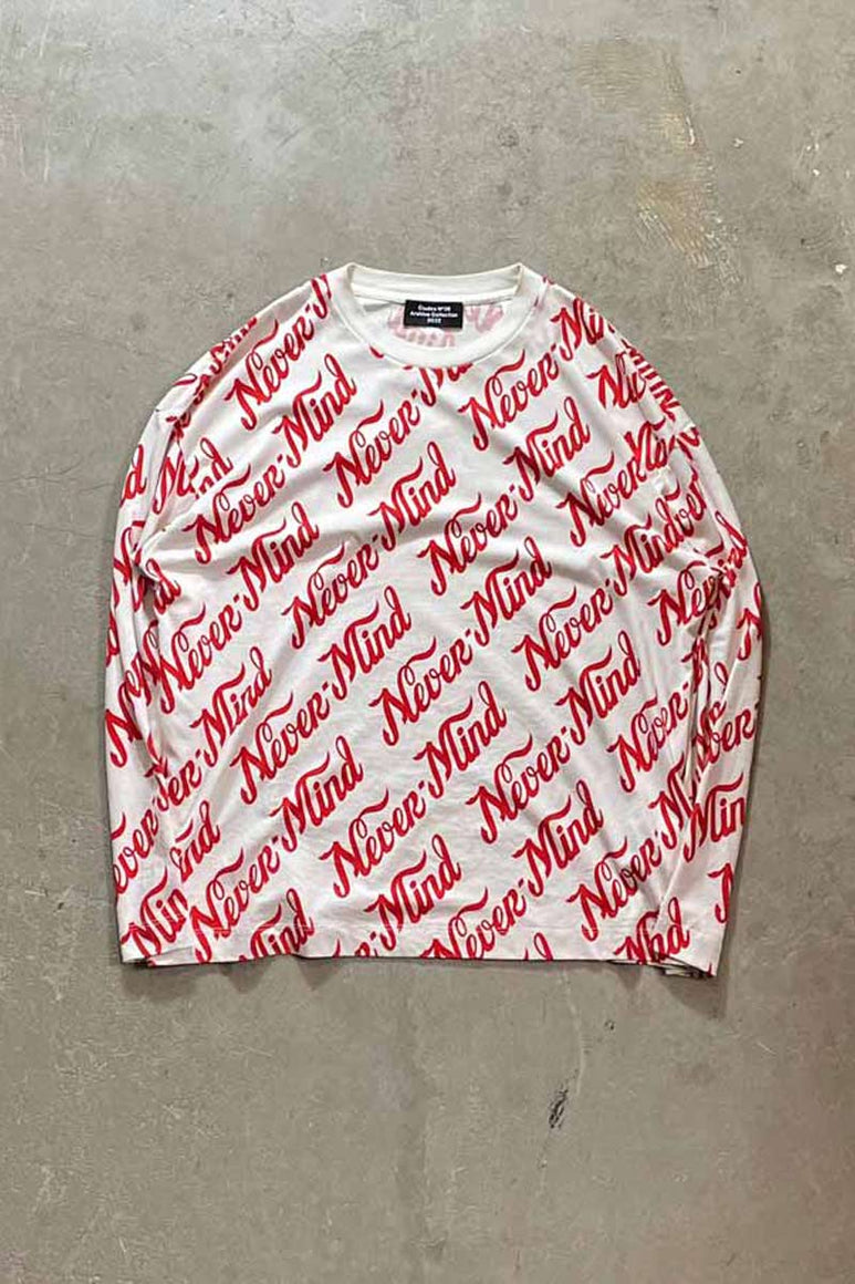 22'S NEVER MIND L/S T-SHIRT / WHITE [SIZE: S USED]