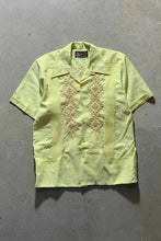 画像をギャラリービューアに読み込む, 70&#39;S OPEN COLLAR S/S CUBA SHIRT/ YELLOW  [SIZE:L USED]
