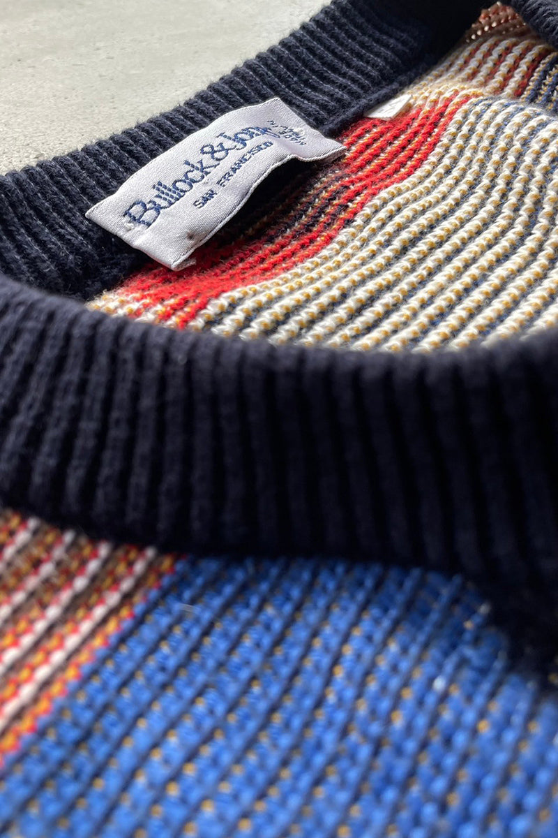 MADE IN ITALY COTTON KNIT SWEATER / PATTERN [SIZE: 54 USED]