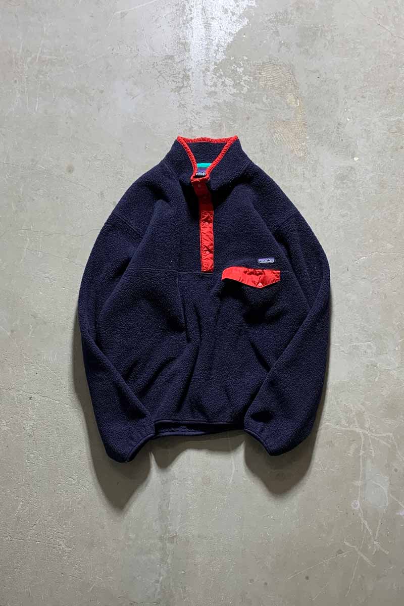 MADE IN USA 80'S SNAP-T FLEECE JACKET / NAVY [SIZE: XL USED]