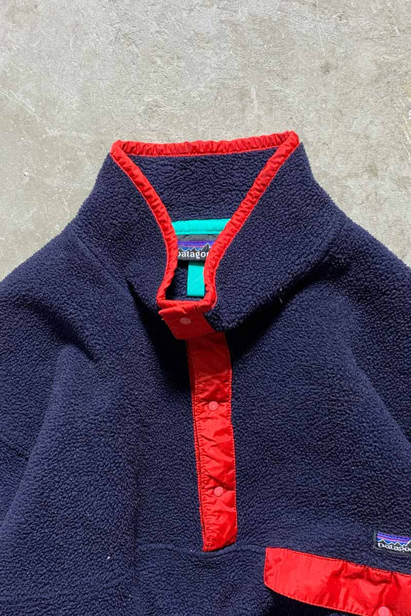 MADE IN USA 80'S SNAP-T FLEECE JACKET / NAVY [SIZE: XL USED]