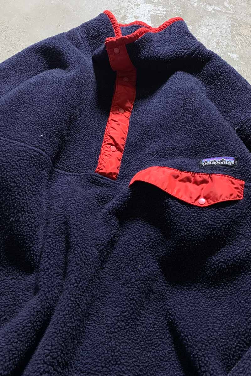 MADE IN USA 80'S SNAP-T FLEECE JACKET / NAVY [SIZE: XL USED]