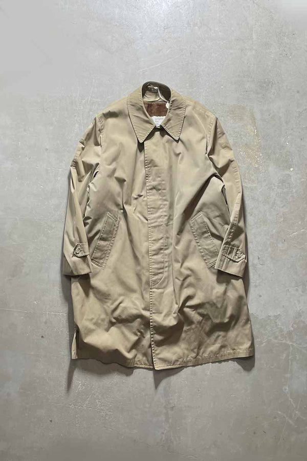 90'S BALMACAAN COAT W/FUR LINER / BEIGE [SIZE:L USED]