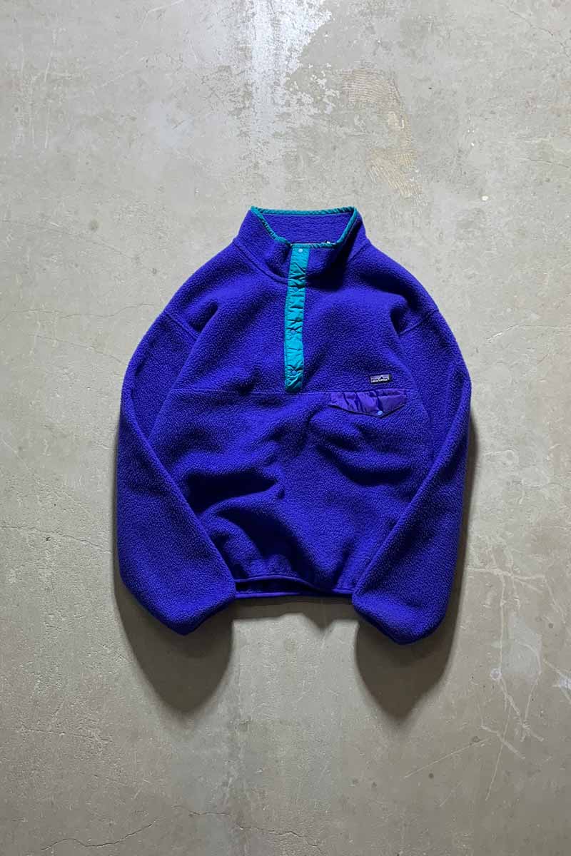 80'S SNAP-T FLEECE JACKET / BLUE [SIZE: L USED]