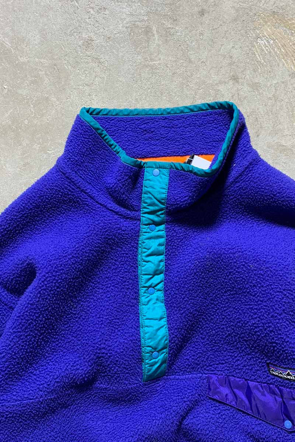 80'S SNAP-T FLEECE JACKET / BLUE [SIZE: L USED]
