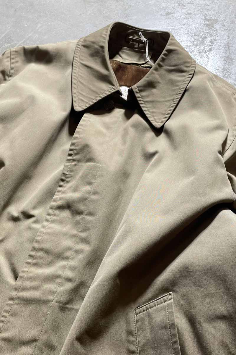 90'S BALMACAAN COAT W/FUR LINER / BEIGE [SIZE:L USED]