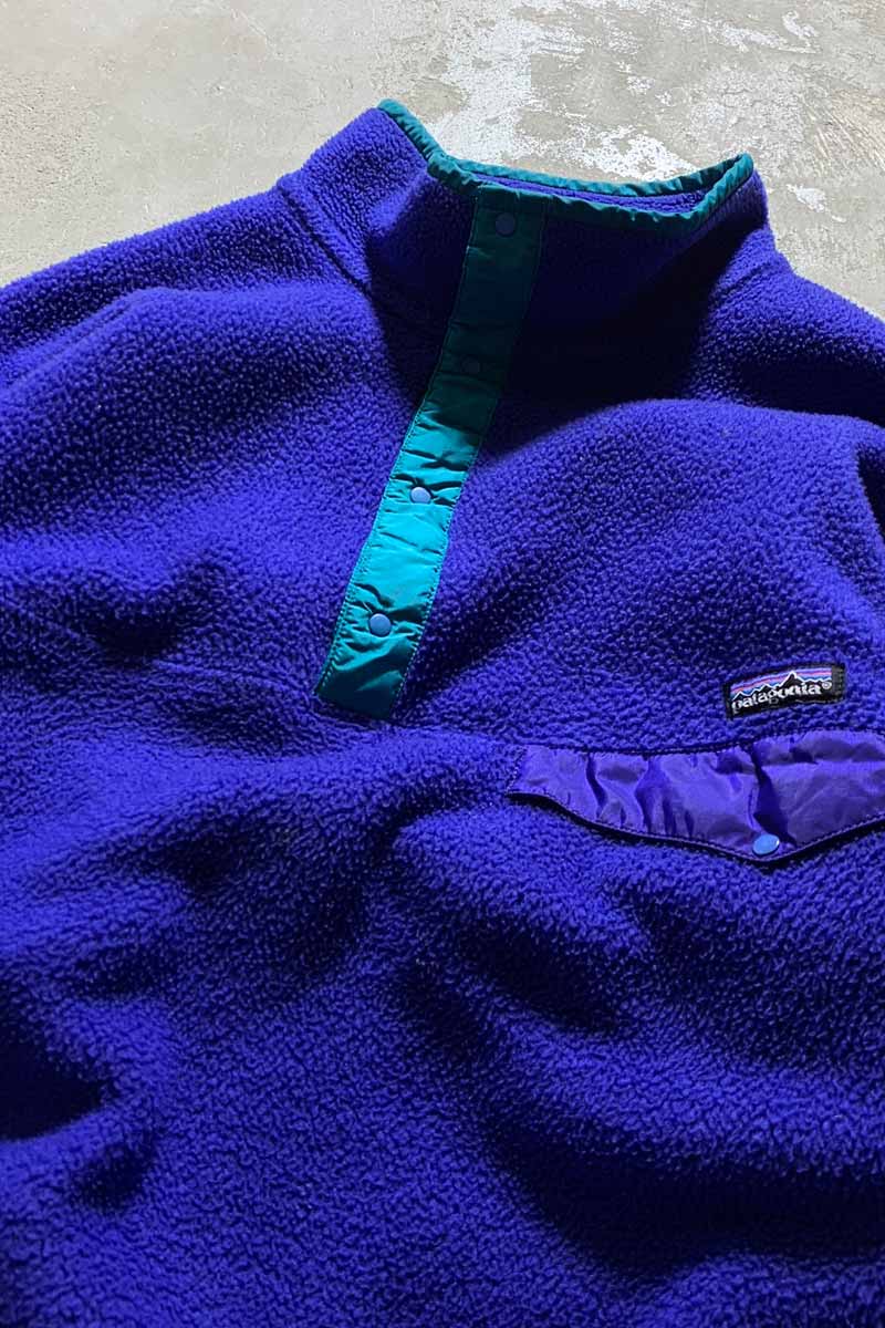 80'S SNAP-T FLEECE JACKET / BLUE [SIZE: L USED]
